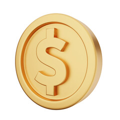 3d coin dollar render