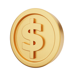 3d coin dollar render