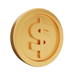 3d coin dollar render