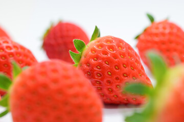 beautiful fresh red strawberry isolated on white background