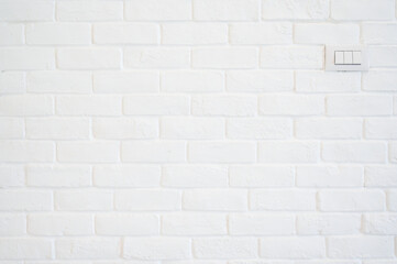 white brick wall texture background, interior design