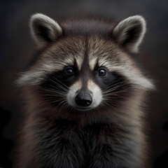 Obraz premium Raccoon. Generative AI
