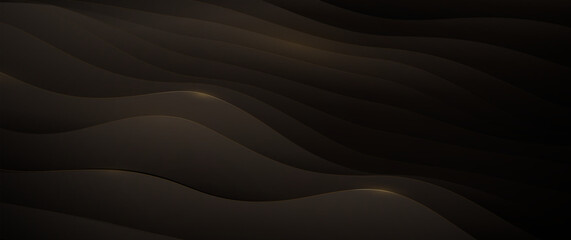 Abstract black dynamic wave background. luxury background concept. Vector illustration
