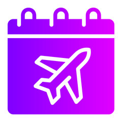 flight schedule gradient icon