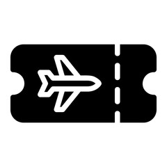 plane tickets glyph icon