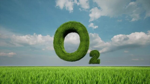 Oxygen sign o2 green lawn landscape