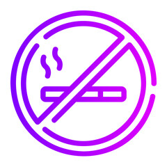 no smoking gradient icon