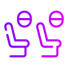 seats gradient icon