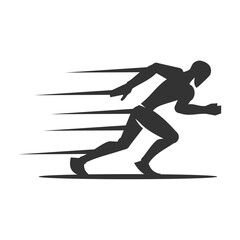 Fototapeta na wymiar Running man logo template Icon Illustration Brand Identity.Isolated and flat illustration. Vector graphic