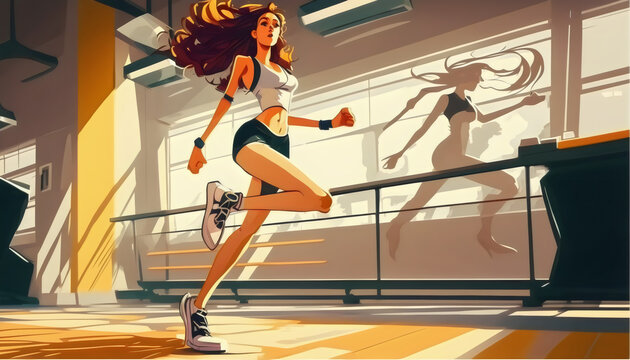 a girl dance in the gym