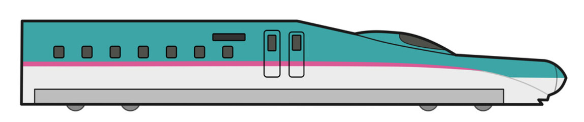 背景が透明な東北新幹線のイラスト。