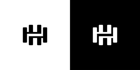 HH icon logo design template vector - obrazy, fototapety, plakaty