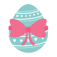 Easter Egg with Ribbon Decoration