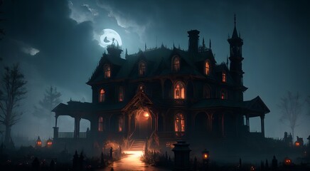 Obraz premium Medieval Gothic House [AI Generated]