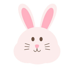 Fototapeta premium Bunny Rabbit Cartoon Head