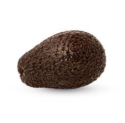 Ripe avocado isolated on white background