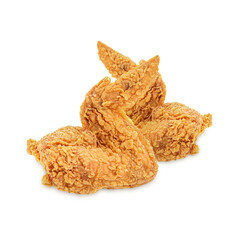 Fried chicken isolated on white background