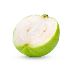Sliced Guava fruit isolated on white background
