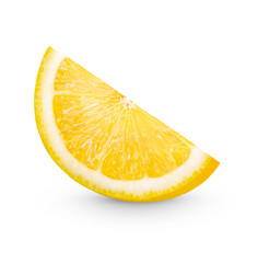 Fresh lemon isolated on white background