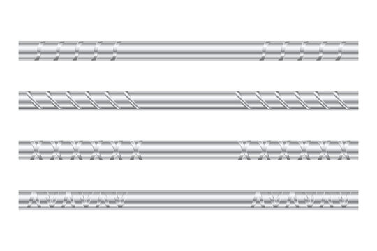 Stainless Steel TMT bar Vector Design 