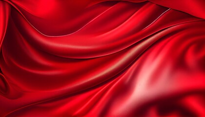 Plakat Red silk background. Generative AI, Generative, AI