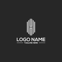minimal HH logo designs