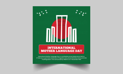 International Mother Language Day Social Media Post Design Template