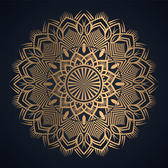 Mandala background golden.