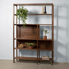 Wooden showpiece cupboard, interior stylish furniture showpiece stand