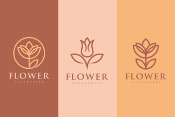 Abstract flower logo icon design.