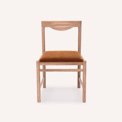 Wooden sitting chair, chair and cushion for house interior