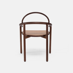 Wood comfortable chair, dark wooden home furniture