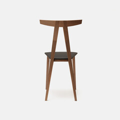 Wood comfortable chair, dark wooden home furniture
