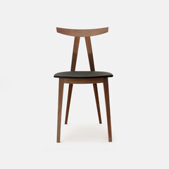 Wood comfortable chair, dark wooden home furniture