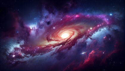 Obraz na płótnie Canvas Space galaxy background. Generative AI, Generative, AI