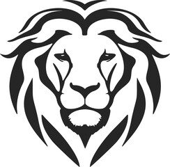 An exquisite simple black lion logo. Isolated. © LoFi J.