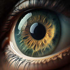 human eye retina macro close view