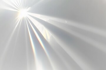 Shadow abstract rays of light on white background. Blurred overlay photo effect. Generative AI