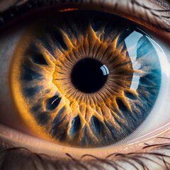 human eye close view