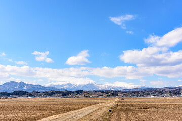 早春の蔵王山麓
