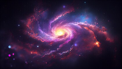 Fototapeta na wymiar Galaxy space background. Generative AI, Generative, AI