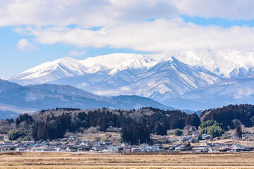 早春の蔵王山麓

