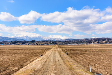 早春の蔵王山麓
