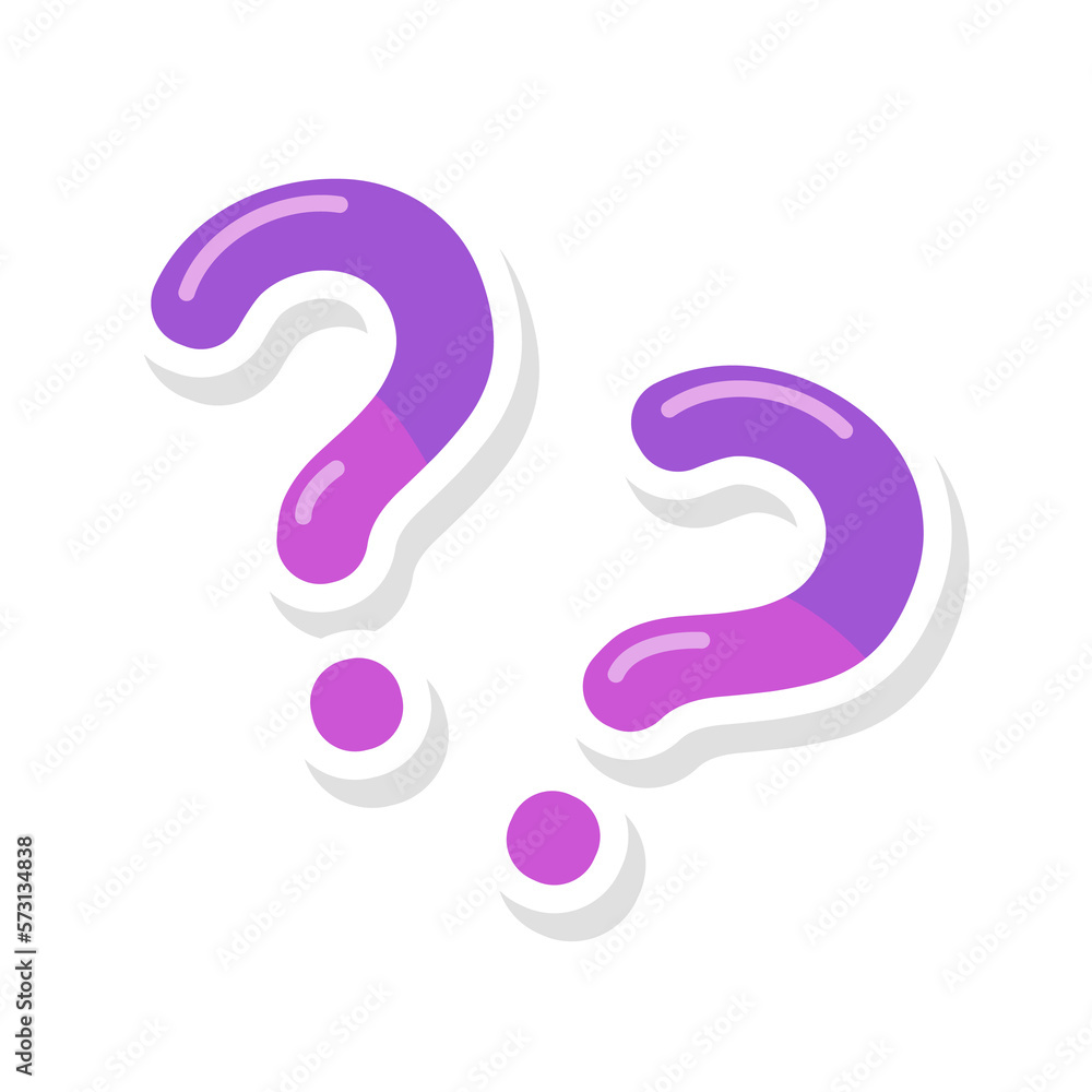 Poster speech bubbles with question marks doubt concept problem solving