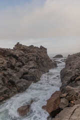 caves and rocks of Anzota south of Arica