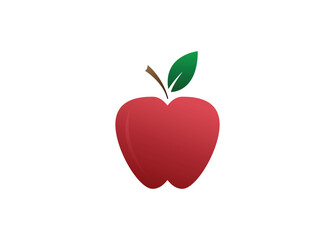 Apple logo. vector illustration. red apple on white background.