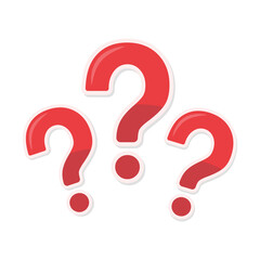 speech bubbles with question marks doubt concept problem solving