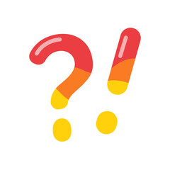 exclamation mark on quote text box surprise concept