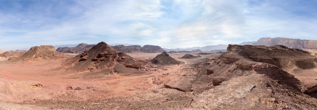 Fantastically beautiful landscape in the national park Timna, near the city of Eilat, in southern Israel © svarshik