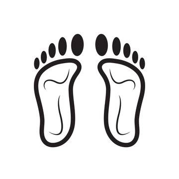 Foot sole icon design template